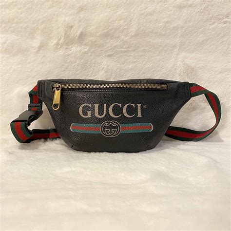 gucci vintage logo small leather belt bag|Gucci belt bag original.